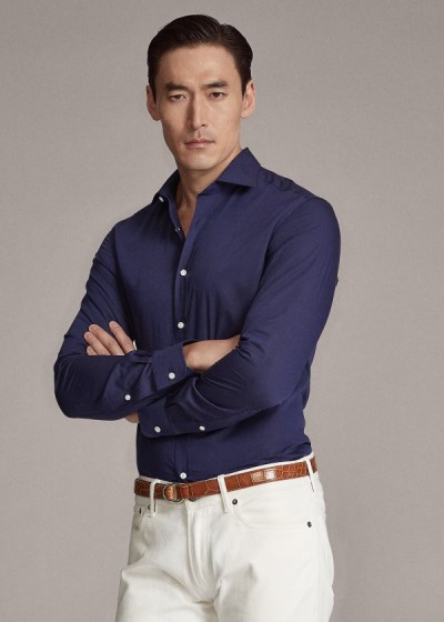 Camisa Ralph Lauren Hombre Azul Marino - RLX Tailored Fit Stretch - BDTWE2674